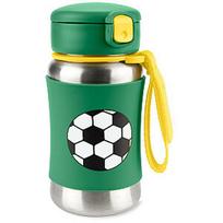 SKIP HOP gertuvė su šiaudeliu Spark Style Soccer, 350 ml, 12m+ (Žalia)