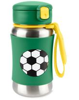 gertuve su siaudeliu - SKIP HOP gertuvė su šiaudeliu Spark Style Soccer, 350 ml, 12m+ (Žalia) - 2 nuotrauka