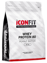 riesutai 1kg - ICONFIT Išrūgų baltymai Whey Protein 80, Riešutų sviesto (Peanut Butter), 1 kg - 3 nuotrauka