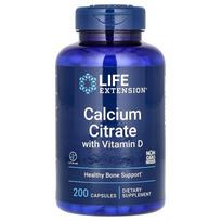 calcium citrate - Life Extension Kalcio citratas su Vitaminu D - 200 kapsulių - 1 nuotrauka