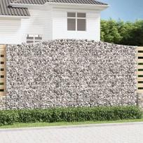 gabionai - Išlenkti gabiono krepšiai, 4vnt., 400x50x220/240cm, geležis - 2 nuotrauka