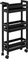 juoda vonios spintele - Vonios stelažas su ratukais 5five Simply Smart, juodas (Black), 15 cm x 40 cm x 75 cm - 2 nuotrauka