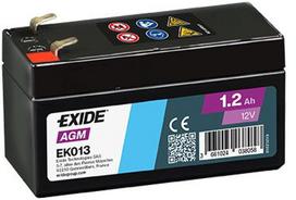 akumuliatorius starteris - Exide EK013 1.2 Ah 18A EN 12V AGM - 3 nuotrauka
