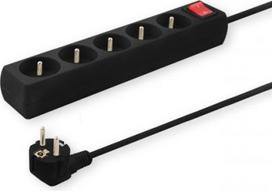 Elmak Power Strip With Anti-Surge Protection 5m Black