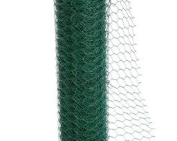 cinkuota tvora - Tvoros tinklas HERVIN GARDEN Hexagonal, cinkuotas, žalias (Green), 1,5 x 20 m, akutė 25 x 25 mm, vielos storis 0,8 mm - 2 nuotrauka