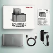 usb c dock - "ADSA-DC" USB 3.2 Gen 1 - 2x SATA 6G 2,5"/3,5", DOCAXAADSA_DC - 9 nuotrauka