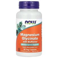 NOW Foods Magnio Glicinatas 100 mg su Bioperinu, 60 kapsulių
