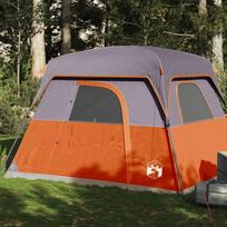 keturvietes palapines - vidaXL Stovyklavimo palapinė, oranžinė (Orange), keturvietė, atspari vandeniui - 2 nuotrauka