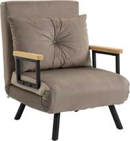 lova fotelis - Fotelis HOMCOM Sofa-lova, šviesiai ruda (Light Brown) - 1 nuotrauka