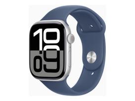 apple watch series 10 46mm - Apple Watch Series 10 GPS + Cellular 46mm Silver Aluminium Case with Denim Sport Band - M/L - 1 nuotrauka