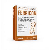 ICONFIT Ferricon geležies kompleksas, 45 kapsulės