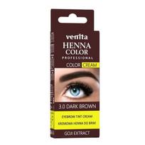 VENITA Henna antakių ir blakstienų dažai, 3.0 Tamsiai ruda (Dark Brown), 30 g