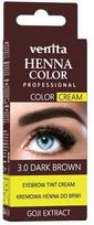 antakiu dazai henna tamsiai rudi - VENITA Henna antakių ir blakstienų dažai, 3.0 Tamsiai ruda (Dark Brown), 30 g - 2 nuotrauka
