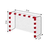 tinklinio tinklai - Marba Sport Domeks Grid for Handball 4 mm 3x2m White - 1 nuotrauka