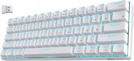 k61 klaviatura - Royal Kludge RK61 TKL Raudona Switches (Balta) - 2 nuotrauka