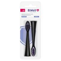 B.WELL PRO-850 dantų šepetėlio galvutės, juoda (Black), 2 vnt.