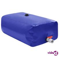 vidaXL Sulankstoma PVC vandens talpa su čiaupu, 100 l, Mėlyna (Blue)