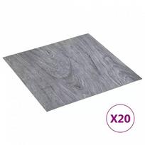 grindu plokstes - vidaXL Grindų plokštės, 20 vnt., pilka (Gray), 1,86 m², PVC, prilimpančios - 2 nuotrauka
