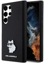 telefono deklas karl lagerfeld samsung s24 - Karl Lagerfeld "Silicone Case Choupette Metal Pin for Galaxy S24 Ultra" Juodas (Black) - 1 nuotrauka