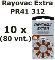 Rayovac Extra elementai klausos aparatams PR41 312, 80 vnt.