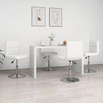 Valgomojo kėdė VLX Faux Leather, balta (White), 4 vnt.