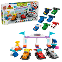 lego f1 team - LEGO DUPLO Town F1 Komandos lenktyniniai automobiliai ir vairuotojai 10445 - 2 nuotrauka