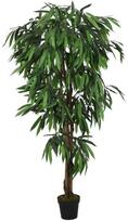dirbtiniai lapai - vidaXL Dirbtinis mango medis, 180 cm, žalios spalvos (Green) - 3 nuotrauka