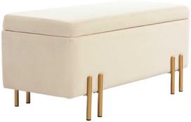 suoliukas daiktadeze - Suoliukas HOMCOM, smėlinis (Beige) - 1 nuotrauka