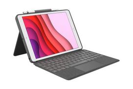 Logitech Combo Touch QWERTY Danų, Švedų, Norvegų (Pilka)