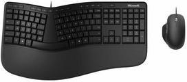 microsoft klaviatura - Microsoft Ergonomic Desktop Klaviatūra ir Pelė (Juoda) - 2 nuotrauka