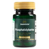 fosfatidilserinas 100 - SWANSON Fosfatidilserinas 100 mg, 30 minkštųjų gelių - 1 nuotrauka