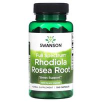 rodiola - SWANSON Rhodiola Rosea Root 400 mg, 100 kapsulių - 1 nuotrauka