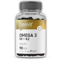 omega 3 papildai - OSTROVIT Omega 3 D3 + K2, 90 kapsulių - 1 nuotrauka