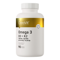 omega 3 papildai - OSTROVIT Omega 3 D3 + K2, 90 kapsulių - 2 nuotrauka