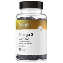 omega 3 papildai - OSTROVIT Omega 3 D3 + K2, 90 kapsulių - 3 nuotrauka