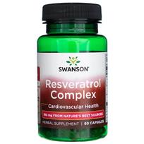 Swanson Resveratrolio kompleksas 180 mg, 60 kapsulių