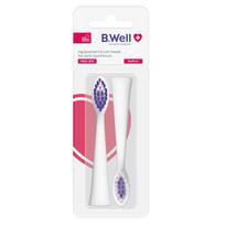 b.well - B.WELL MED-870 dantų šepetėlio galvutės, juoda (Black), 2 vnt. - 1 nuotrauka