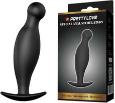 butt plug - Pretty Love - Prostatos masažuoklis Butt Plug Juodas (Black) 11 cm - 1 nuotrauka