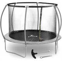 batutas 305 - Gymrex Sodo batutas 305 cm, su tinkleliu ir spyruokliniu dangteliu, Juodas (Black) ir Pilkas (Gray) - 3 nuotrauka