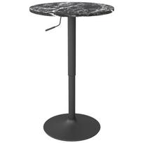 HOMCOM Baro stalas apvalus, juodas (Black), Ø60 x 68-93,5 cm