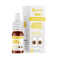 ecosh vitamin d3 - ECOSH Kids Vitaminas D3 su kokosų aliejumi, 400 IU, 10 ml - 3 nuotrauka