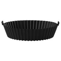 gruzdintuvo indas - Silikoninis įdėklas karšto oro gruzdintuvei Maku, juodas (Black), 21,5 cm x 17,5 cm - 2 nuotrauka