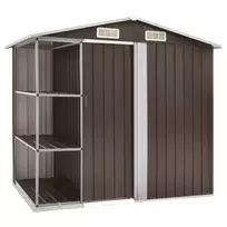 sodo pasiures - Sodo pašiūrė vidaXL, ruda (Brown), 205x130x183 cm - 1 nuotrauka