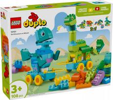 lego 3 in 1 - LEGO DUPLO Town Dinozaurai ant ratukų „trys viename“ 10451 - 3 nuotrauka