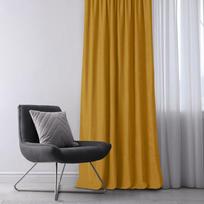 garstyciu spalvos uzuolaidos - Naktinės užuolaidos Homede Milana, geltonos, 420 cm x 225 cm - 4 nuotrauka