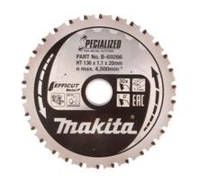 pjovimo diskas 136 mm - T.C.T. pjūklas Efficut Metal 136X1.1X20mm 0° T30 B-69266 Makita - 2 nuotrauka