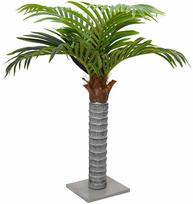 Dirbtinė palmė vidaXL, žalios spalvos (Green), 100 cm, 6 lapų