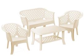 Lauko baldų komplektas Progarden Verdana, baltas (White)