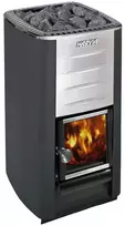 grafito - Kietojo kuro pirties krosnelė Harvia M3, Juodas (Black), 16.5 kW - 1 nuotrauka