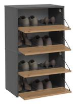 spinteles - Batų spintelė Top E Shop Modo X2, antracitas/ąžuolas (Anthracite/Oak) - 1 nuotrauka